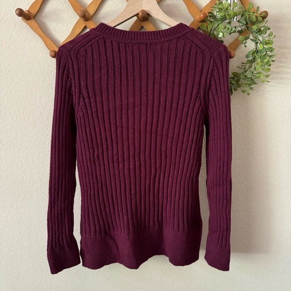 BANANA REPUBLIC | Maroon Long Sleeve Sweater NWT Size Medium - Picture 15 of 16